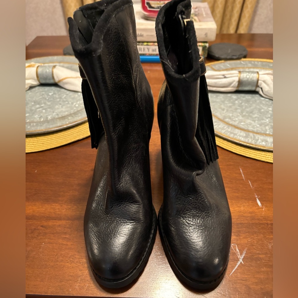 Ralph Lauren leather black boots